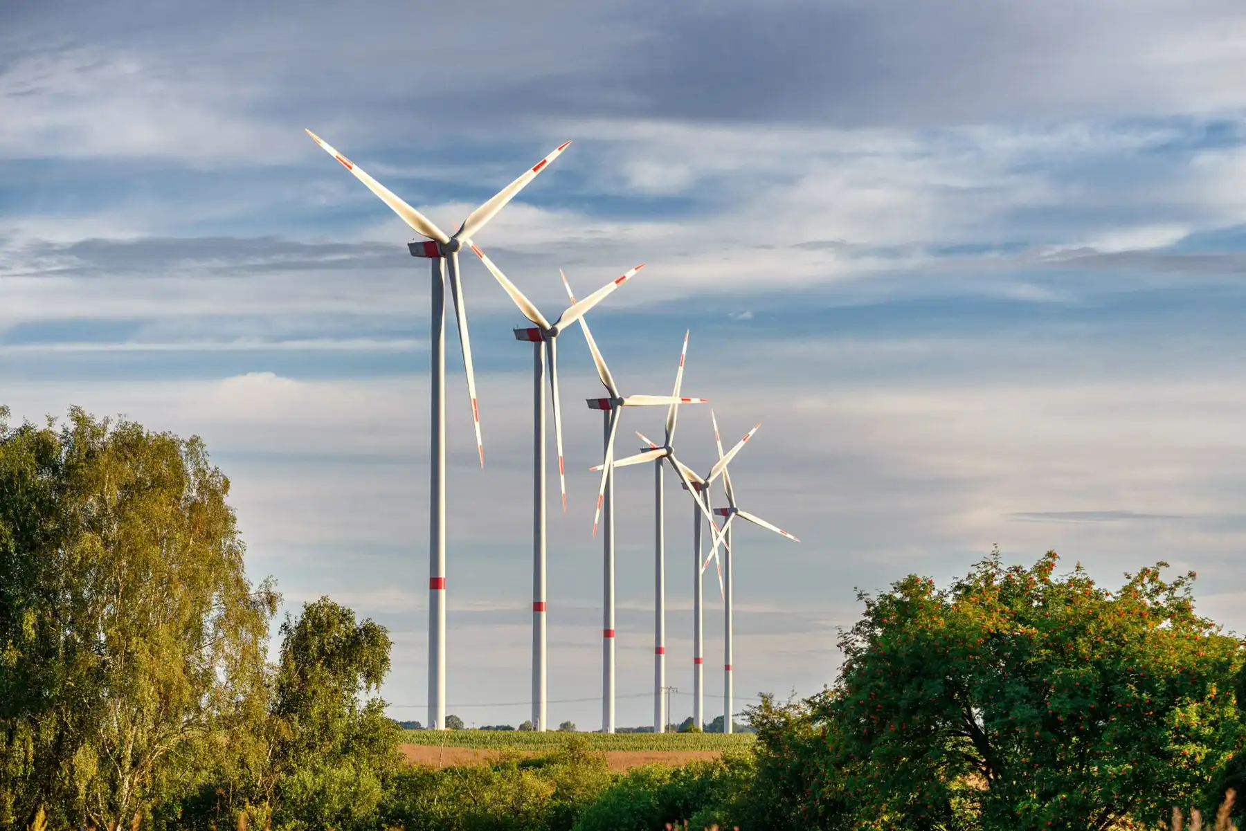 Windenergieanlage auf dem Land